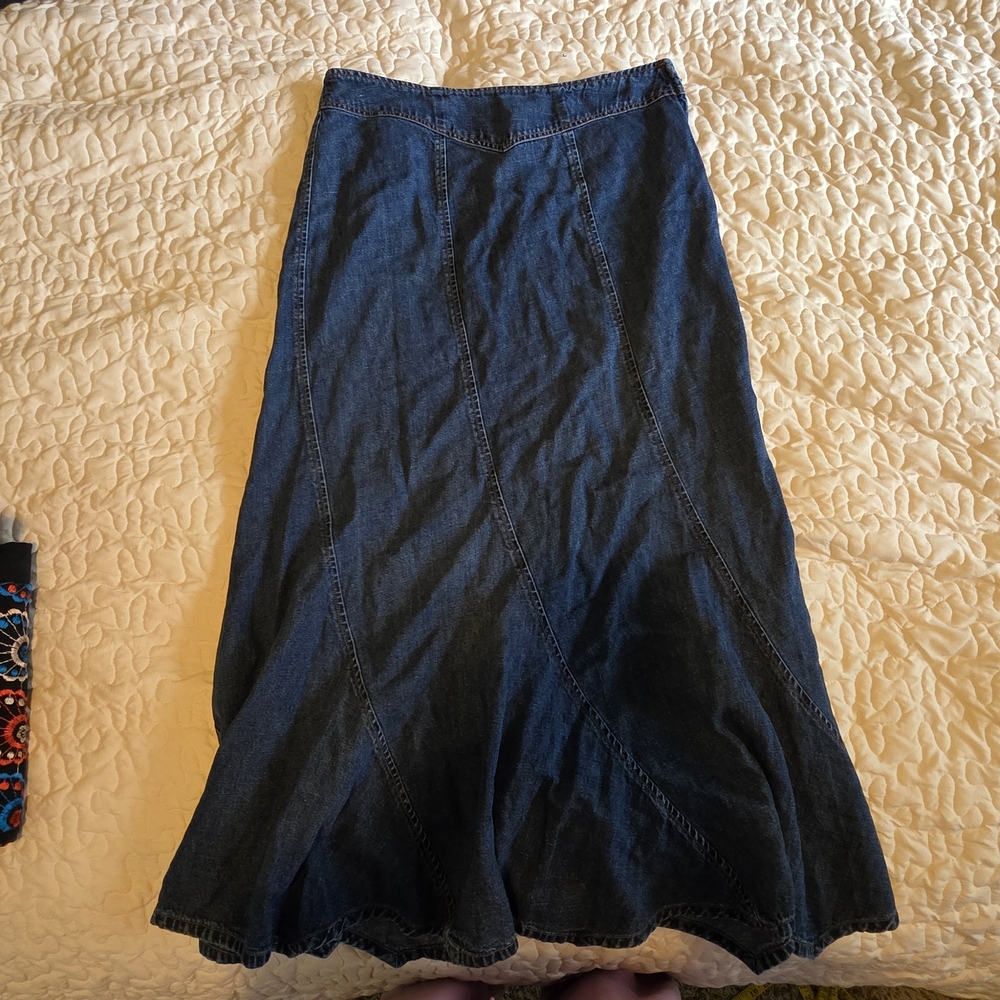 Laura Ashley Dark Blue Maxi Skirt